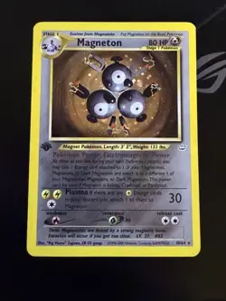 Pokemon TCG Magneton 10/64 1st Edition Holo Card Neo Revelation - Image 1