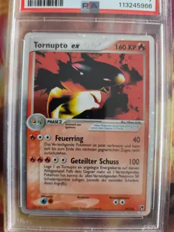 Pokemon Card Tornupto Ex Ex Sandstorm Sandsturm Holo Typhlosion Deutsch PSA 7 - Image 3