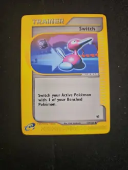 Pokemon Expedition Switch E-reader Non Holo LP Vintage 2002 Common TCG Card - Image 1