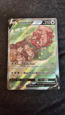 Greedent V Alt Art 257/264 Ultra Rare Fusion Strike Pokemon TCG Card Near Mint - Image 1