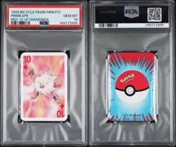 Primeape Pokemon Mini Playing Card Poker Diamonds Bicycle Nintendo WOTC PSA 10 - Image 3