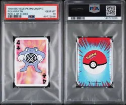 Poliwrath Pokemon Mini Playing Card Poker Bicycle Club 1999 Nintendo WOTC PSA 10 - Image 3