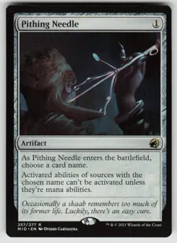 Pithing Needle 257 Rare Innistrad: Midnight Hunt Magic: The Gathering Near Mint - Image 1