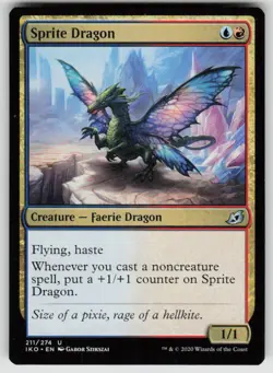 Sprite Dragon 211 Uncommon Ikoria: Lair of Behemoths Magic: The Gathering NM - Image 1