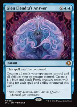 MTG 1x Glen Elendra's Answer, NM, Lorwyn Eclipsed, Counter 1/1 Faerie Token - Image 1