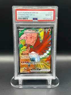 2025 Pokemon Destined Rivals Ethan's Ho Oh EX 209/182 PSA 10 GEM MINT - Image 1