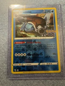 Blastoise 17/78 Pokemon GO Set Reverse Holo Rare Pokemon Card TCG 2022 - Image 1