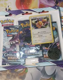 Pokemon Sword & Shield Chilling Reign 3 Pack Blisters Snorlax + Eevee Promo Set - Image 3