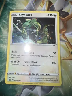 Pokemon TCG Rayquaza - SWSH029 Sword & Shield Black Star Promo NM DOUBLE SWIRL - Image 1