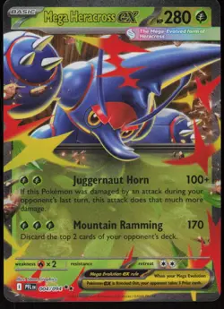 Mega Heracross ex 004/094 Double Rare Phantasmal Flames Pokemon Near Mint - Image 1