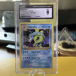 2016 Pokemon Evolutions Gyarados CGC 9 English #34/108 Holo - Image 1