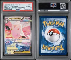2026 POKEMON POR EN-PERFECT ORDER #119 MEGA CLEFABLE EX PSA 10 - Image 3