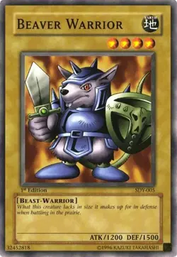 Beaver Warrior Common Starter Deck: Yugi SDY-005 NM - Image 1