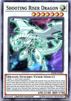 Yugioh: Shooting Riser Dragon - DANE-ENSE3 - Super Rare - Limited Edition - LP - Image 1