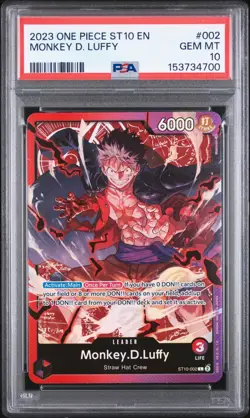 One Piece Monkey D Luffy ST10-002 PSA 10 Gem Mint - Image 1