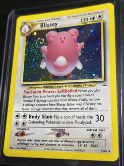 Pokemon TCG Blissey Holo Neo Revelation Card 2/64 NM Condition BEST SWIRL 💫 - Image 1