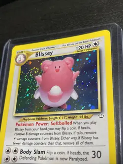 Pokemon TCG Blissey Holo Neo Revelation Card 2/64 NM Condition BEST SWIRL 💫 - Image 3
