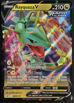 Rayquaza V SWSH147 - Pokemon TCG Sword & Shield Black Star Promo Card - LP Card - Image 1