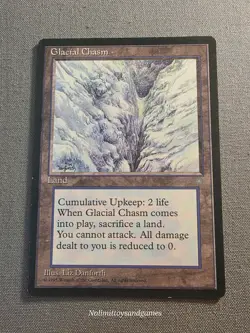 MTG Ice Age Glacial Chasm Magic The Gathering Uncommon Land - Image 1