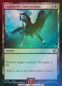MTG Final Fantasy -Sephiroth's Intervention (0116) Unommon (Foi) - Image 1