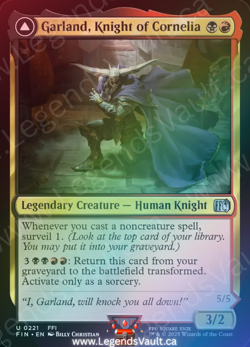 MTG Final Fantasy - Garland, Knight of Cornelia (0221) Unommon (Foi) - Image 1