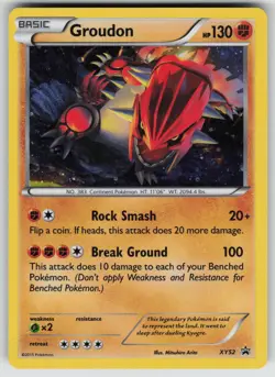 Groudon XY52 Holo Promo XY Promo Pokemon Heavily Played - Image 1