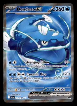 DONDOZO EX 211/182 ULTRA RARE DESTINED RIVALS POKEMON NEAR MINT - Image 1