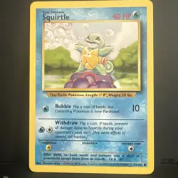 1999 Squirtle Pokemon Base Set #63/102 - Image 1