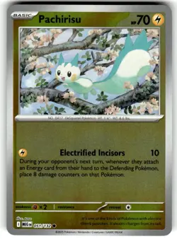 Pachirisu 051/132 Common Mega Evolution Pokemon Reverse Holo Near Mint - Image 1