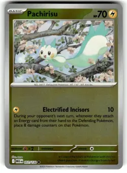 Pachirisu 051/132 Common Mega Evolution Pokemon Reverse Holo Near Mint - Image 1