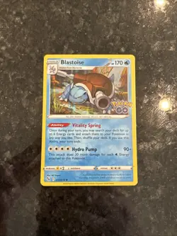 Pokemon TCG Blastoise 17/78 Pokemon GO Set Holo - Image 1
