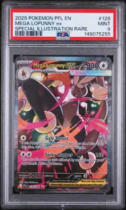 Pokemon Mega Lopunny ex 128/094 - Phantasmal Flames SIR Holo PSA 9 - Image 1