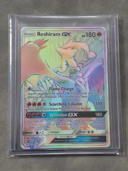 Pokemon TCG Reshiram GX 71/70 Dragon Majesty Secret Rare Holo PERFECT CONDITION - Image 1