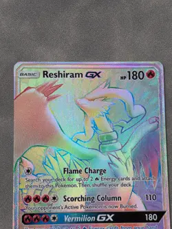 Pokemon TCG Reshiram GX 71/70 Dragon Majesty Secret Rare Holo PERFECT CONDITION - Image 3