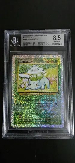 Pokemon Bulbasaur Reverse Holo Legendary Collection - 8.5 Beckett - Image 1