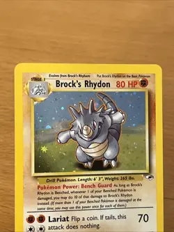 Pokemon Brock's Rhydon 2/132 Holo Rare - 2000 Unlimited Gym Heroes - Image 3