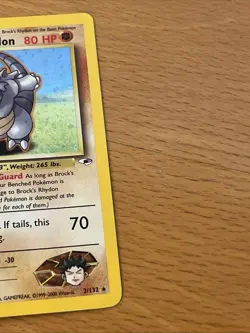 Pokemon Brock's Rhydon 2/132 Holo Rare - 2000 Unlimited Gym Heroes - Image 4