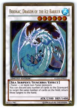 USA Seller Yugioh Brionac, Dragon of the Ice Barrier, GLD5-EN031 LP - Image 1