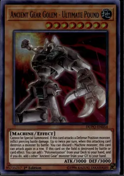 Yu-Gi-Oh! Ancient Gear Golem - Ultimate Pound Ultra Rare DUPO-EN054 - Image 1