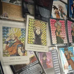 Dragon Ball Z Vintage Card Collection Lot 167 Cards Holo Prism Score CCG + VHS - Image 3