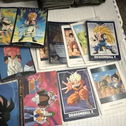Dragon Ball Z Vintage Card Collection Lot 167 Cards Holo Prism Score CCG + VHS - Image 4
