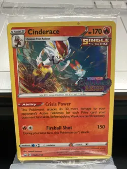 Pokemon "Fusion Strike"/"Chilling Reign" Stamped Factory Sealed 23-Card Pack - Image 3