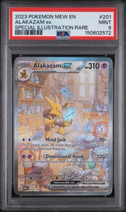 Pokemon TCG Alakazam EX 151 Ultra Rare Card Scarlet & Violet PSA 9 - Image 1
