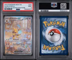 Pokemon TCG Alakazam EX 151 Ultra Rare Card Scarlet & Violet PSA 9 - Image 3