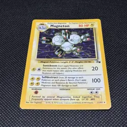Pokemon TCG Magneton Fossil Holo Rare Card 11/62 (MODERATELY PLAYED) - Image 5