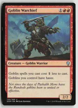 Goblin Warchief Moderately Played 130 Dominaria Magic: The Gathering - Image 1