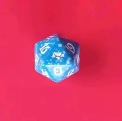 Eventide Spindown Life Counter D20 Dice MTG Magic: the Gathering Blue Die - Image 1