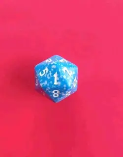 Eventide Spindown Life Counter D20 Dice MTG Magic: the Gathering Blue Die - Image 2