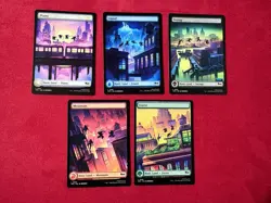 Full Art Land Lot Teenage Mutant Ninja Turtles TMT MTG Magic Non-Foil #191-195 - Image 1