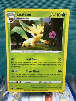 Pokemon TCG Sword & Shield - Leafeon #SWSH191 Black Star Promo Cosmos Holo NM - Image 1